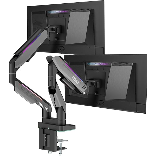 Amazon.com: MSI MPG MT201DR - Premium RGB Dual Monitor Stand Arms