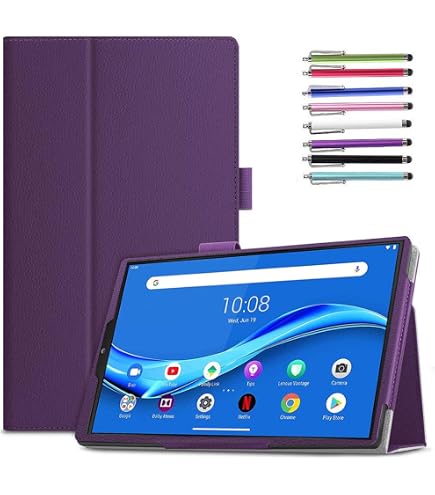 Custodia Cover Con Fiori Per Lenovo Tab M10 HD (X505L/F) E M10 (X605L/F) | Smart PU Con Supporto E Porta Carte