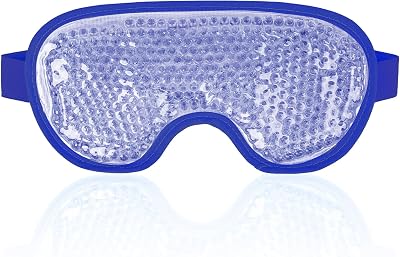 NEWGO Cooling Eye Mask Reusable Hot Cold Therapy Dark Blue