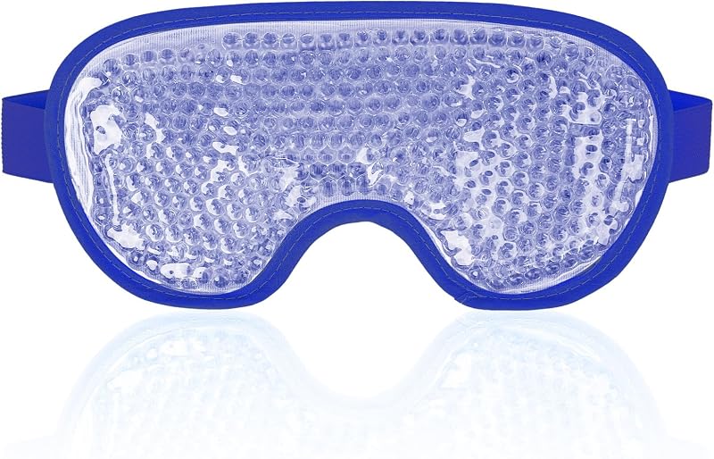 NEWGO Cooling Eye Mask Reusable Hot Cold Therapy Dark Blue