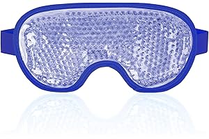 NEWGO Cooling Eye Mask for Puffy Eyes, Cold Eye Mask Eye Ice Pack for After Eyes Surgery, Tension Stress Relief, Itchy Eyes, Headaches, Dark Circles - Navy Blue