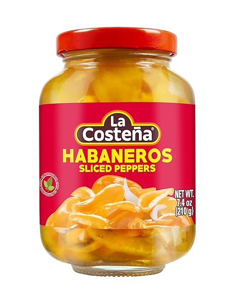 LA COSTEÑA SLICED HABANERO PEPPER FOR MEXICAN FOOD,...