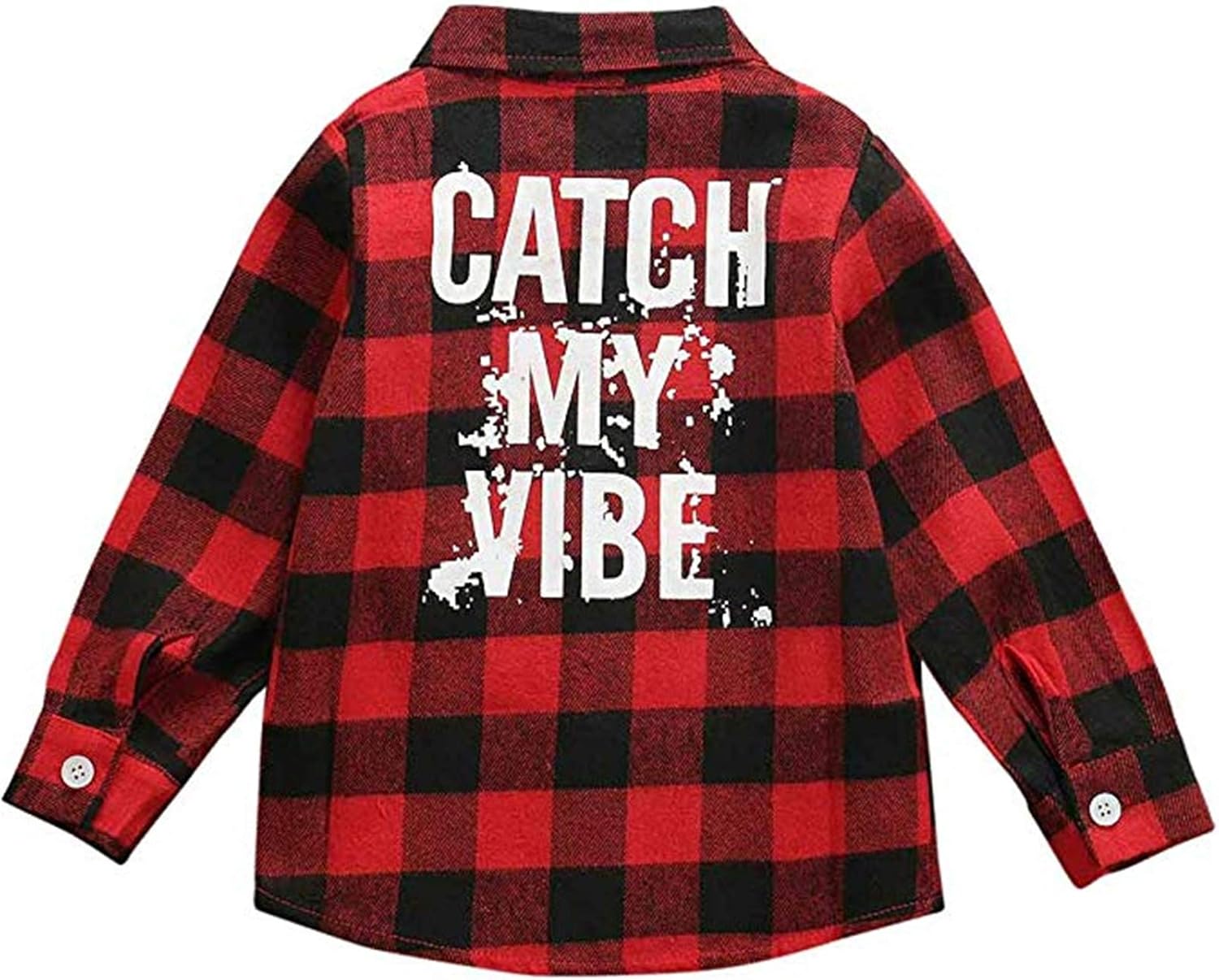 Infant Little Boys Girls Baby Long Sleeve Button Down Red