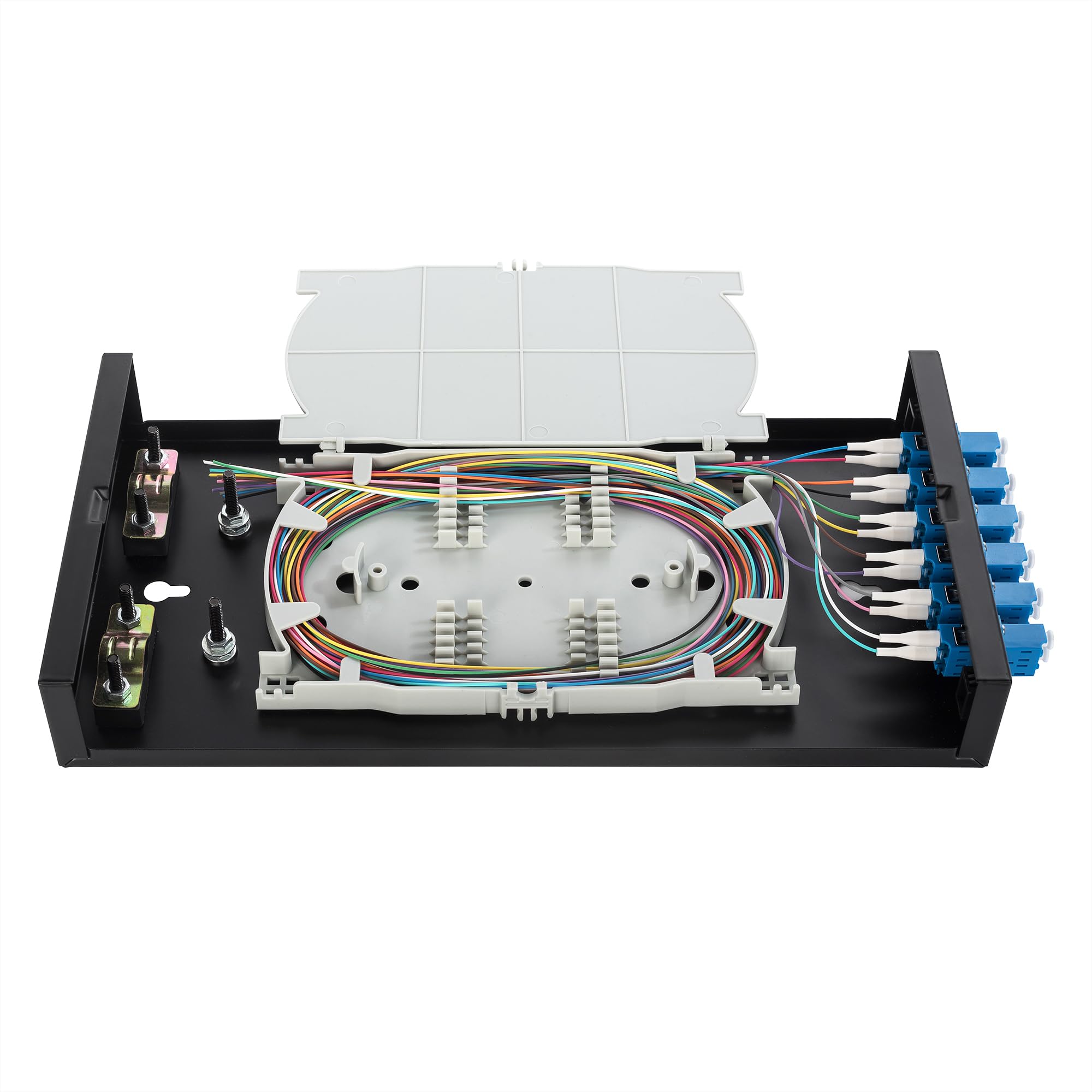 6 Port Optic Fiber Termination Box LC UPC Duplex