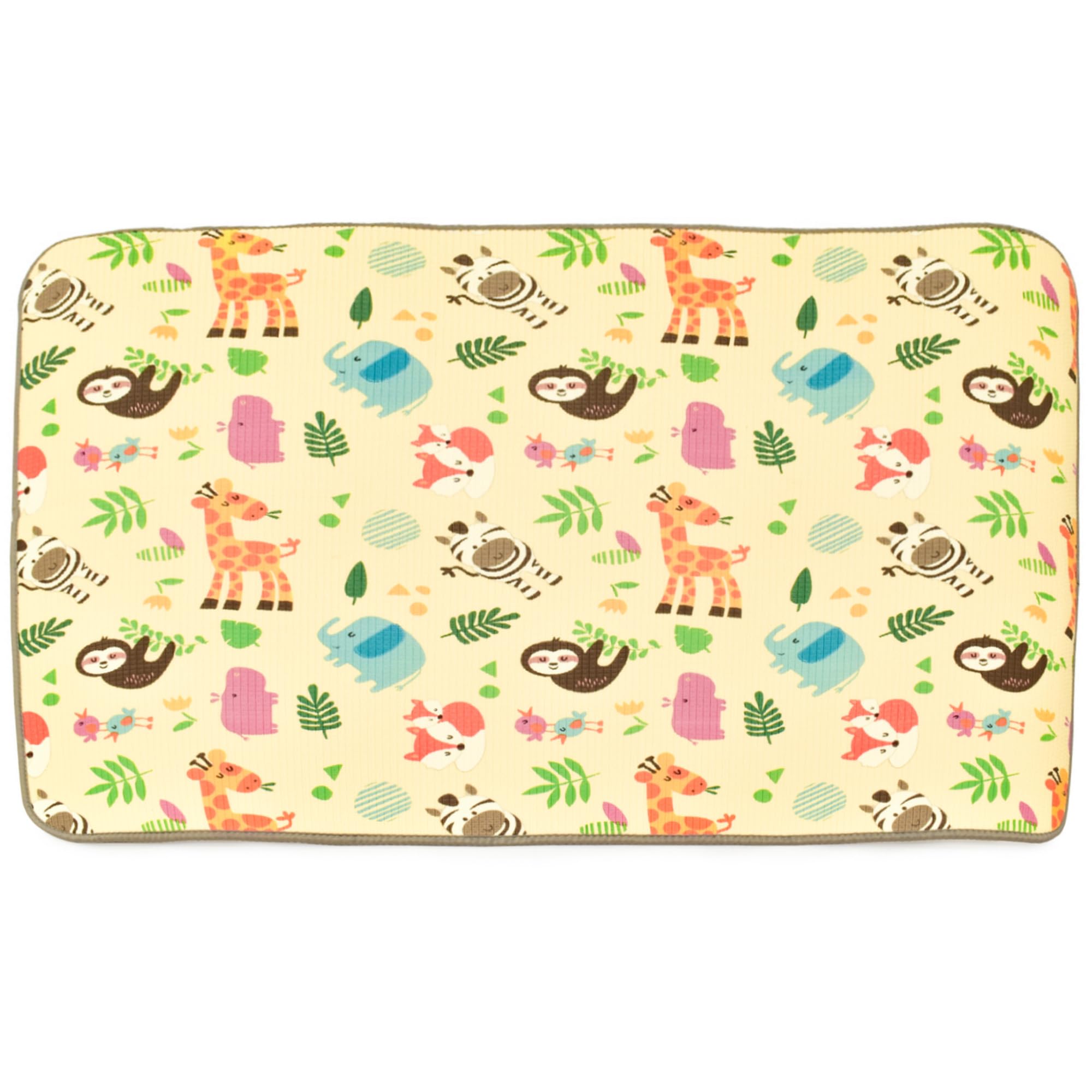 KandyToys 1.5m x 1.2m Nursery Floor Mat - Thick Padded XPE Play Mat with Wild Life Design