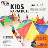 GSi Kids Play Parachute Rainbow 30ft Parachute Toy Tent Game view 6