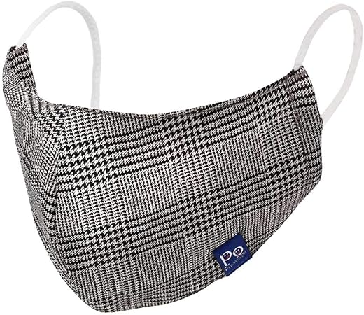 Amazon Papakoso パパコソ 家族のマスク 立体 布マスク お洒落 抗菌 Uvカット 花粉カット グレンチェック オフ S Papakoso 布マスク