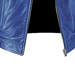 SWJGLITTR Men Slim Fit Motorcyle Leather Jacket