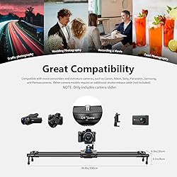 NEEWER Motorized Camera Slider, 39.4"/100cm Carbon