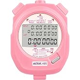 ULTRAK 495 Pink Stopwatch, 100 Dual Split Memory, 3-Row Display for Coaches