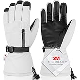 Magelfarm Unisex Waterproof Touchscreen Ski Gloves for Men Women, 3M Thinsulate Winter Snow Gloves with Pocket