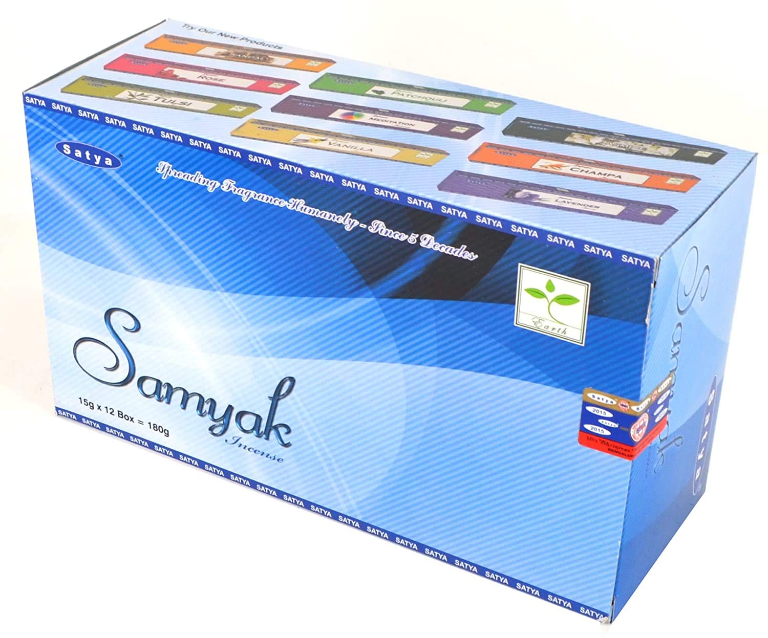 3 X SAMYAK Satya Incense Sticks Packs 15g with Souvenir Badge by Sterling Effectz