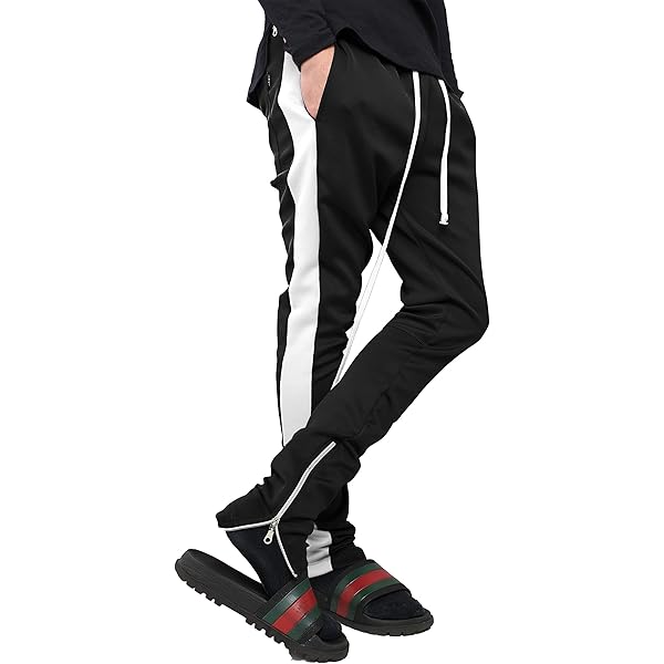 MARK&LONA Aldo Stripe Track Pants サイズS Ma Croix Men's Two Track Track Pants with Ankle Zippers (Small