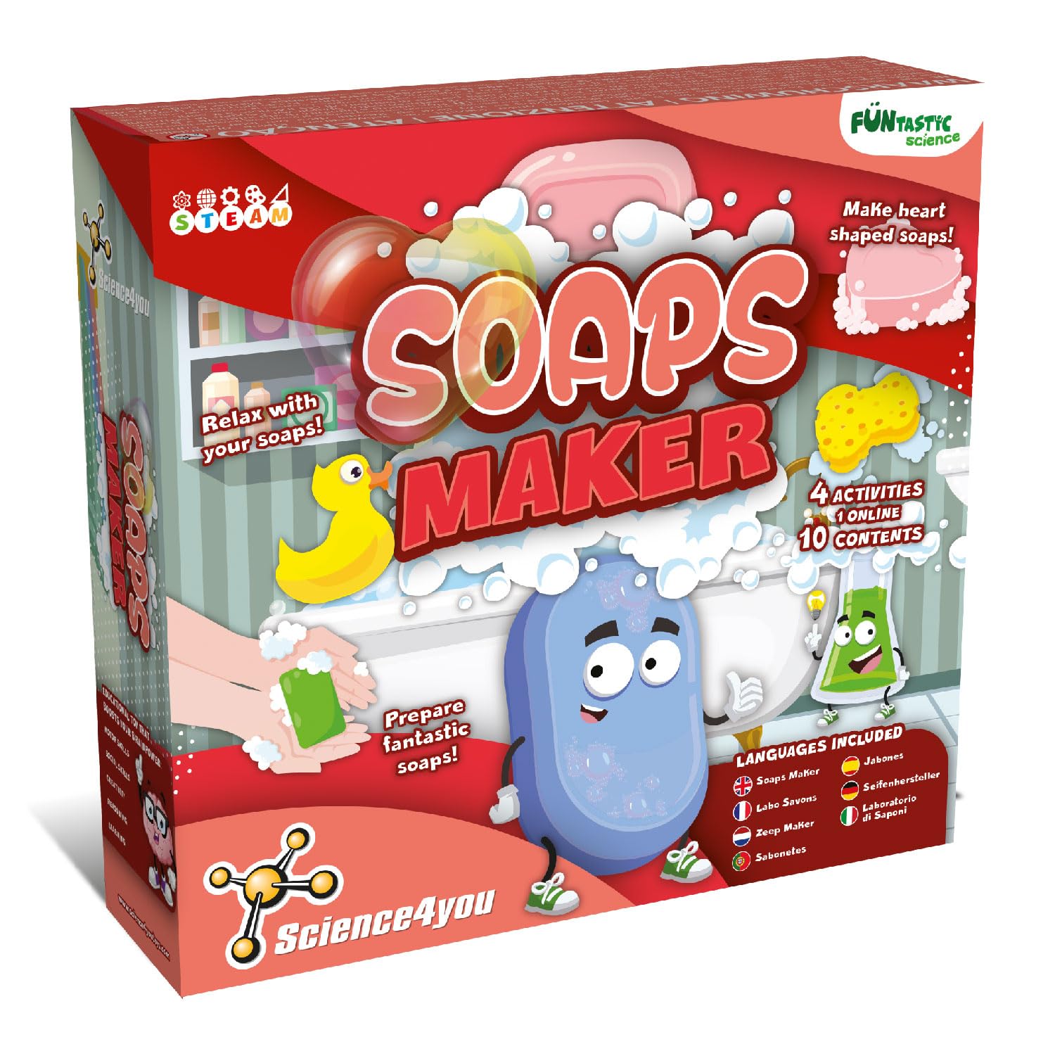 Science4you Soap Making Kit for Kids - Make your Own using Different Moulds - Educational Science, Stem Toy Children 7 8 9 10 11 12+ Age — image 1