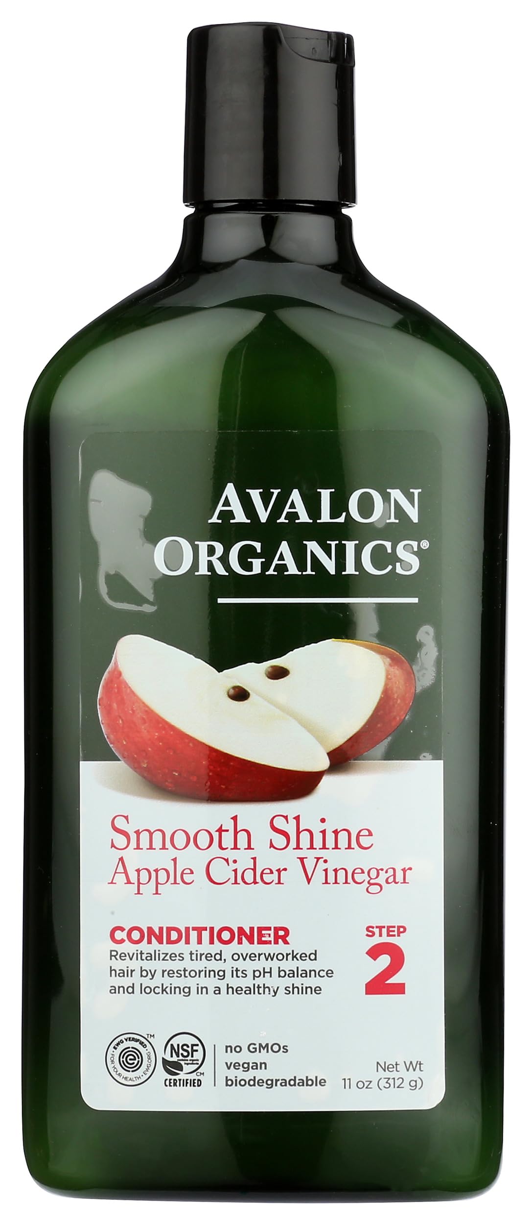 Avalon Organics - Apple Cider Vinegar Conditioner - 312g - Natural Formula - Nourishes & Detangles Hair - for Healthy & Shiny Hair