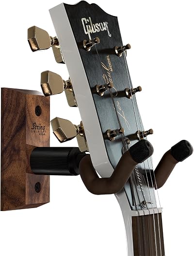 String Swing Guitar Hanger Black Walnut CC01K-BW Holder for Electric Acoustic