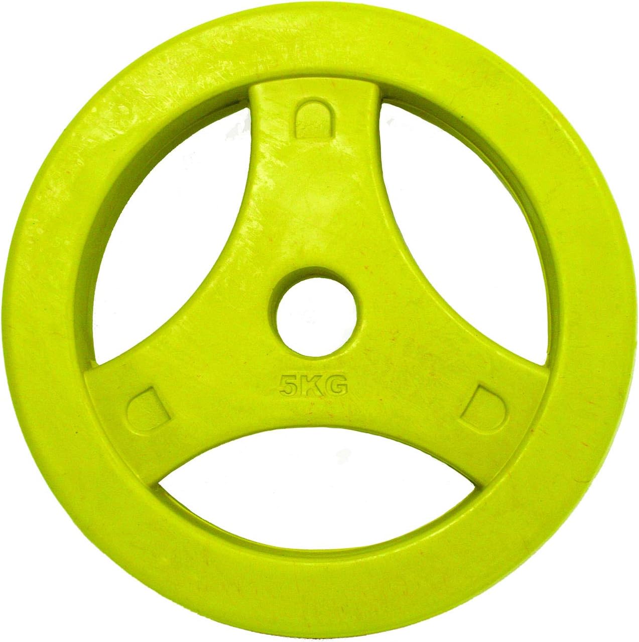 Tunturi Unisex Adult Weight Aerobic Rubber Plates - Yellow, 5.0 kg