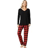 GYS Viscose from Bamboo Women's Pajama Sets Super Soft Long Sleeve Sleepwear Comfy Winter Pjs Sets S-4X