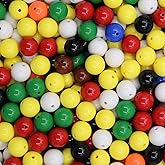50 Pieces Acrylic Beads with 2.0mm Large Hole, Multicolor Mix Acrylic Round Loose Spacer Beads for Bracelets Necklaces Earring Jewelry Making Supplies - 16mm Beads Color Random Quantity