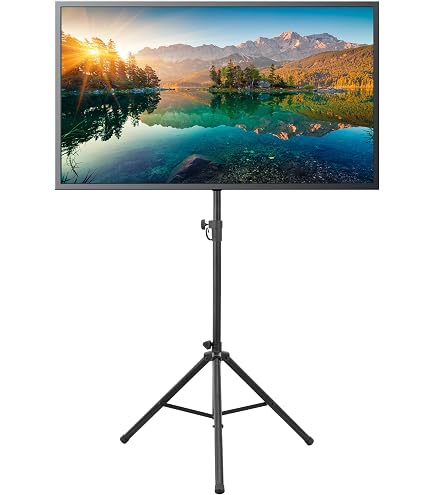 AUDIO2000 – Supporto Per TV/Monitor Con Treppiede Pieghevole – AST420Y – Altezza Regolabile - 2