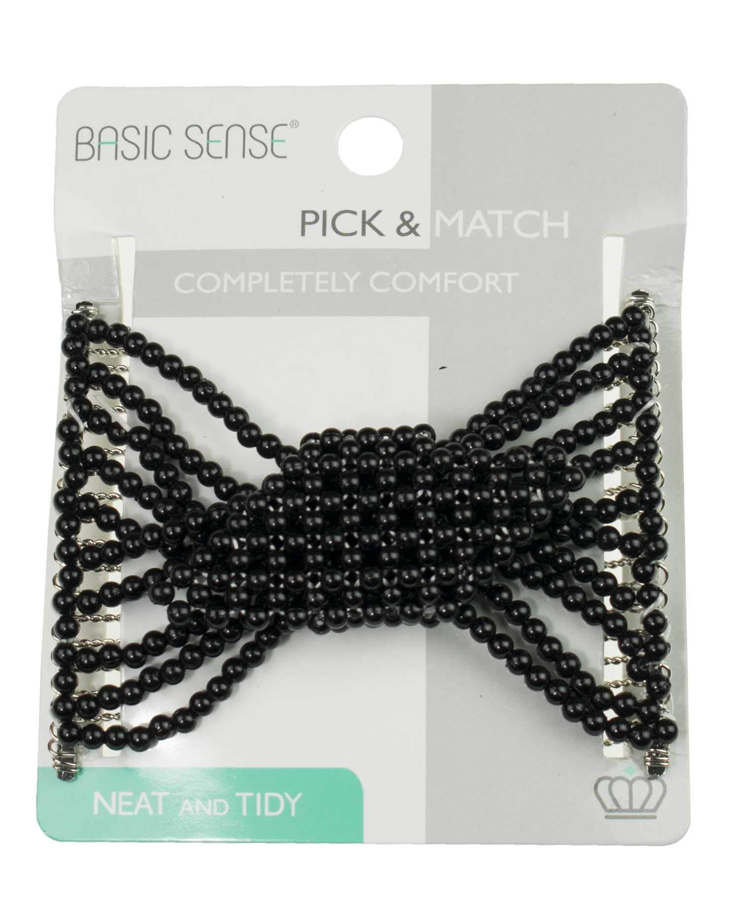 Magic Beads Double Women/Ladies Hair Clip Stretchy Hair Combs Clips for Women One Size (P-Black) โ image 1