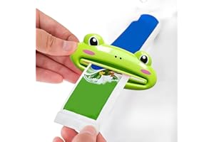 Manual Toothpaste Squeezer, Cute Frog Design Tube Roller Tool Dispenser for Bathroom & Kitchen, Easy-to-Use, Durable Home Gad