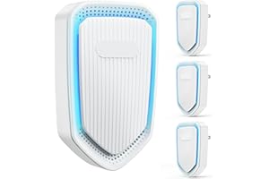 VNITOZ Air Ionizers Plug In Negative Ion Air Purifiers Quiet Air Freshener for Home Bedroom Office Basement - Portable Mini Air Cleaner Odor, Smoke, Dust, Pet Smell (4, White)