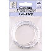 Beadalon Carbon Steel Memory Wire, Round, Medium Bracelet, Silver Plated, 1 oz, Approx. 73 coils