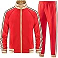 dioxoib Men Track Suits Sets Long Sleeve Full-zip Sweatsuit Active Jackets and Pants 2 Piece Outfits