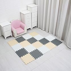 MQIAOHAM® 18 Pieces Puzzle Play Mats, Soft Baby