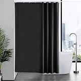 Furlinic Shower Curtain Mould Proof Waterproof Polyester 72x78 Inch Black