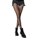 Suximix Fishnet Stockings for Women, Floral Tights with High Waist, Stretchy & Snag-Free for Daily Wear, Parties, Cosplay