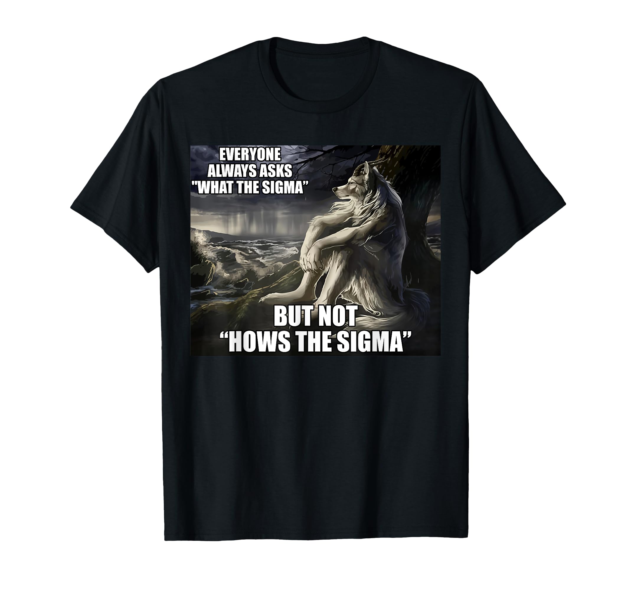 Photo 1 of Funny Meme What The Sigma? Meme Saying Quote Hows The Sigma T-Shirt