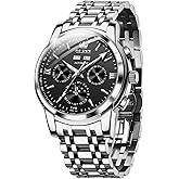 OLEVS Mens Automatic Watches Skeleton Mechanical Self Winding Luxury Fashion Dress Wrist Watch Luminous Waterproof