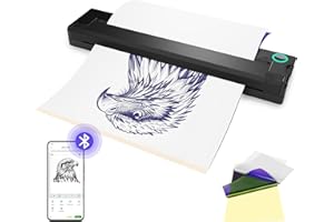 PeriPage P90 Tattoo Stencil Printer, Wireless Thermal Tattoo Printers with Stencil Paper,Portable Tattoo Printer Compatible with Phone Pad and PC