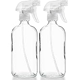 Sally's Organics® Empty Clear Glass Spray Bottles - Refillable 16 oz Containers for Essential Oils, Cleaning Products, Aromat