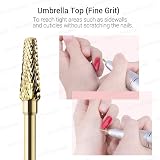 MelodySusie Nail Drill Bits Set Carbide 3/32 Inches 7pcs Gold view 5
