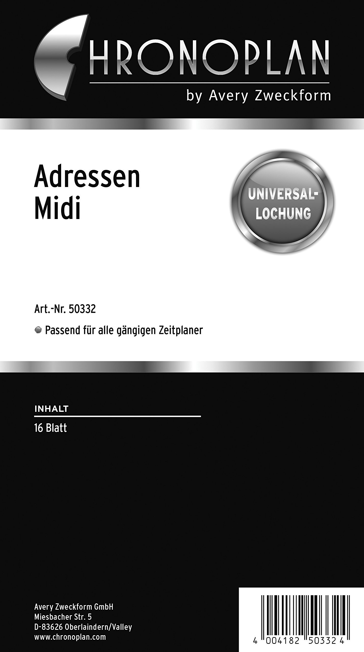 Avery Zweckform Chronoplan 50332 Year Planner Set Mid-Year