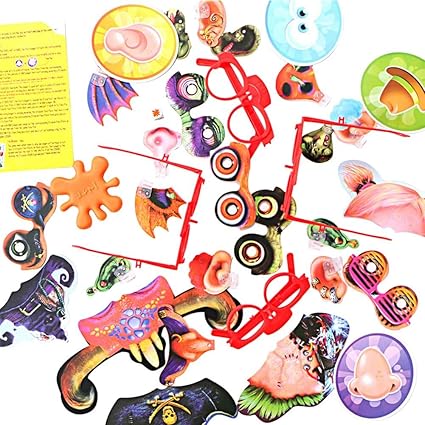 Crazy-Store Weird Silly Faces Table Games Assembled DIY Board Games Party Face Mask Set