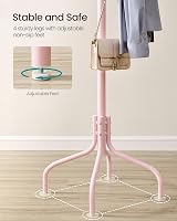 SONGMICS Coat Stand 12 Hooks 4 Legs Metal Rack Hallway Brown RCR031Z01 view 6
