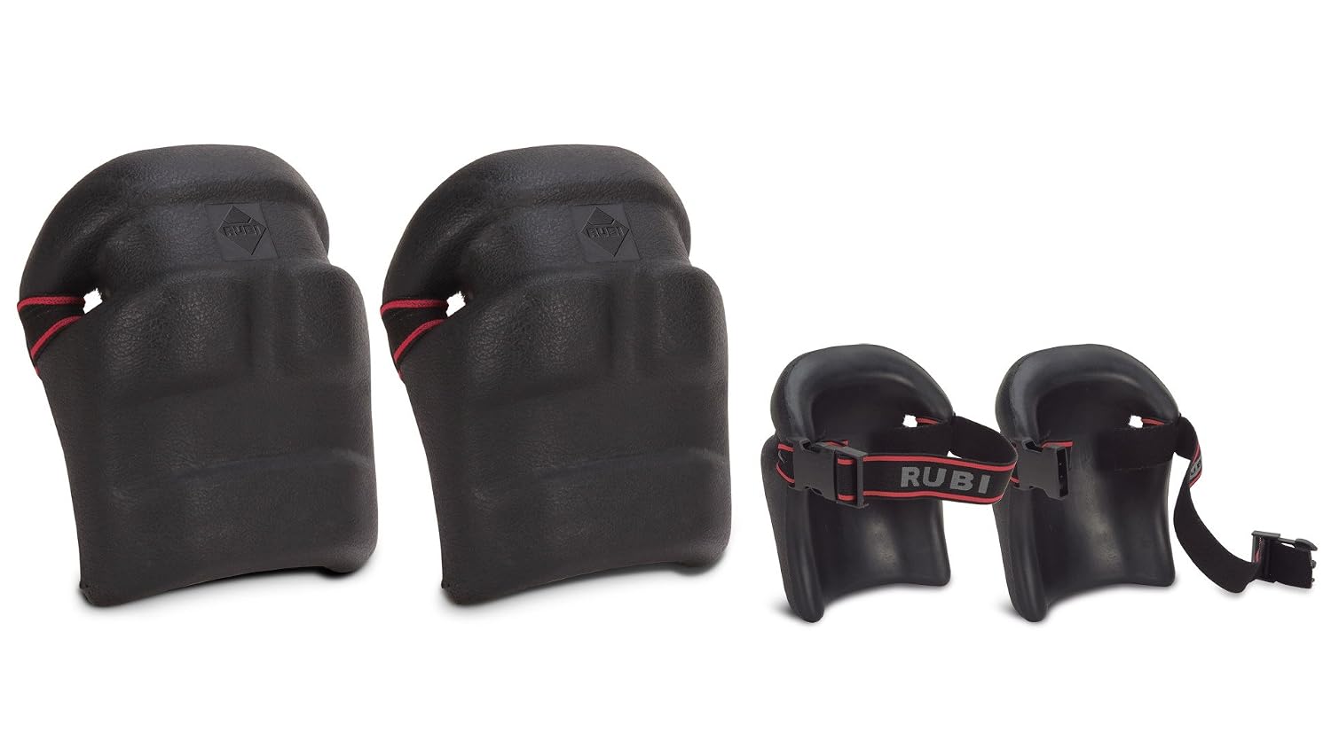 Genouillères Professionnelles RUBI 65915 - Confortables, Amortissantes, Réglables - Pour Travaux Sol
