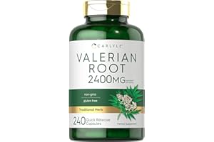 Carlyle Valerian Root Capsules 2400mg | 240 Count | Herb Extract Supplement | Non-GMO, Gluten Free