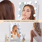 FENCHILIN Hollywood Vanity Mirror with Lights 12 LED 360 Rotation 10x Magnifier view 5