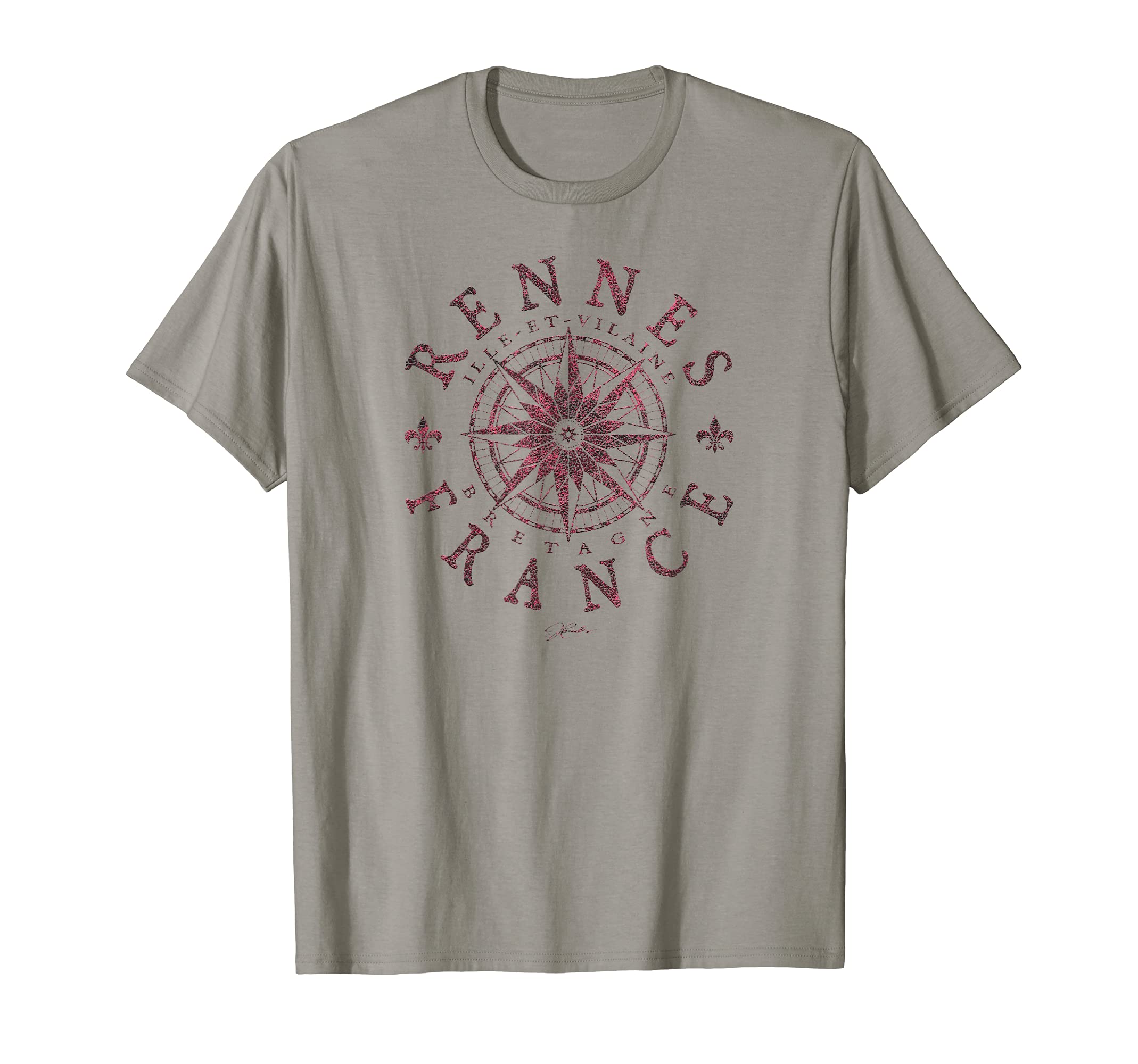 JCombs: Rennes, Brittany, France, Compass Rose T-Shirt