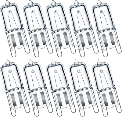 GMY G9 Halogen Light Bulbs 40W 230V 2700K Warm White Dimmable 10 Pack