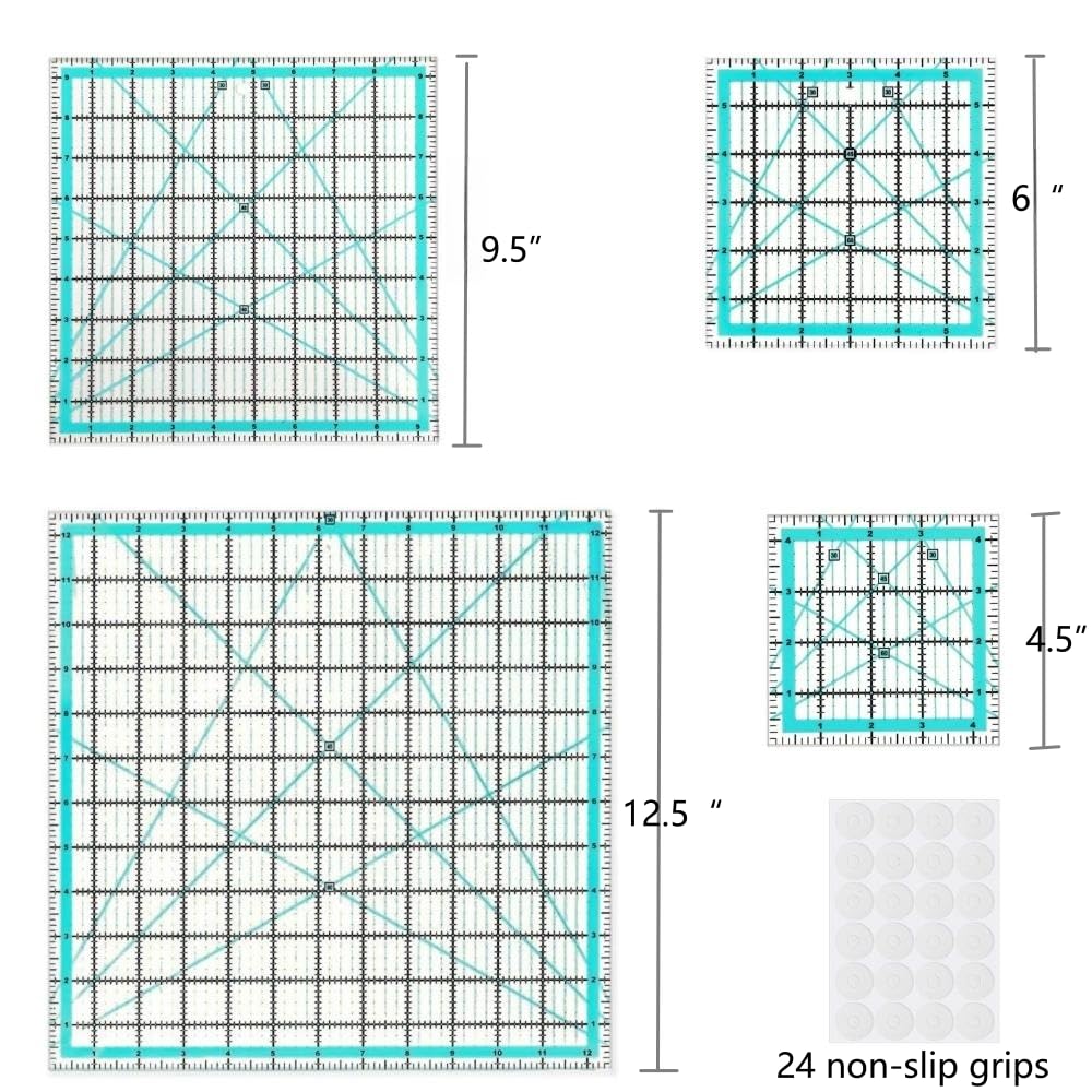 Quilting Rulers,4 Square Quilting Templates(4.5