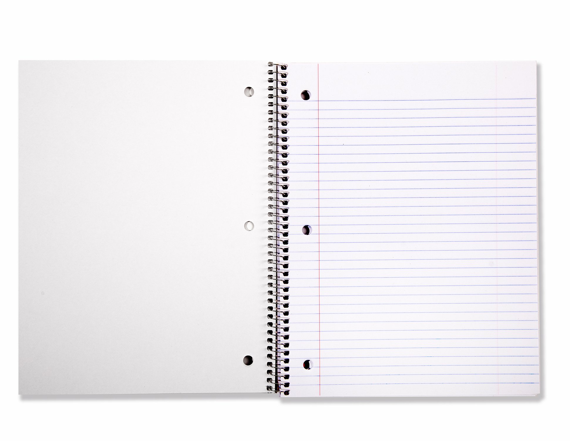 Amazon Basics Wide Ruled Wirebound Spiral Notebook, 70Sheet, 5 Pack