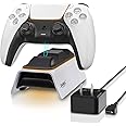 ECHZOVE PS5 Controller Charger Station, Playstation 5 Controller Charger Station with 5V 3A Power Adapter, High Speed, Fast C