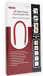 Kratos 36" Gas Hose Connection Kit, Includes 2