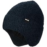 Wmcaps Fleece Lined Beanie with Earflap, Warm Thermal Knit Winter Hats for Men Women,Outdoor Stocking Cap